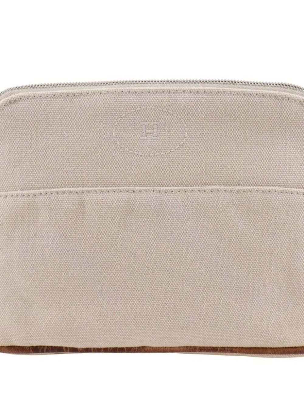HERMES Bolide pouch 20 Pouch beige canvas unisex